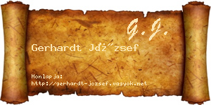Gerhardt József névjegykártya